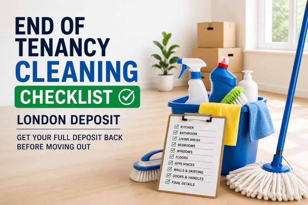 end of tenancy cleaning checklist London deposit